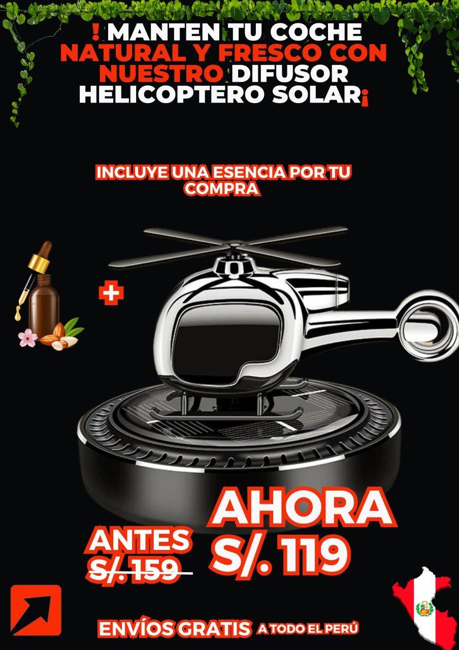 Difusor Helicóptero Solar para Coche