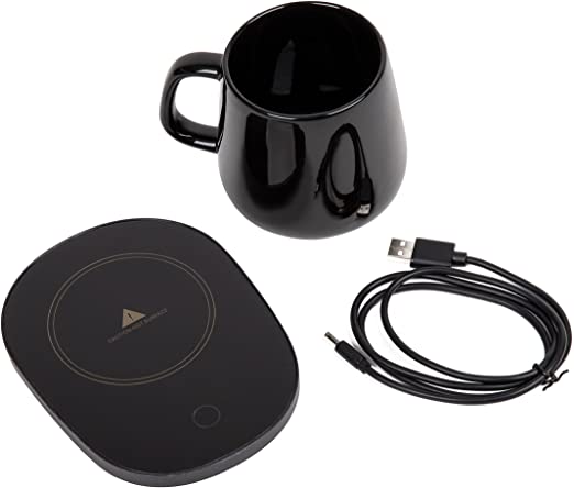 Calentador de tazas eléctrico + Taza + Cuchara metalica